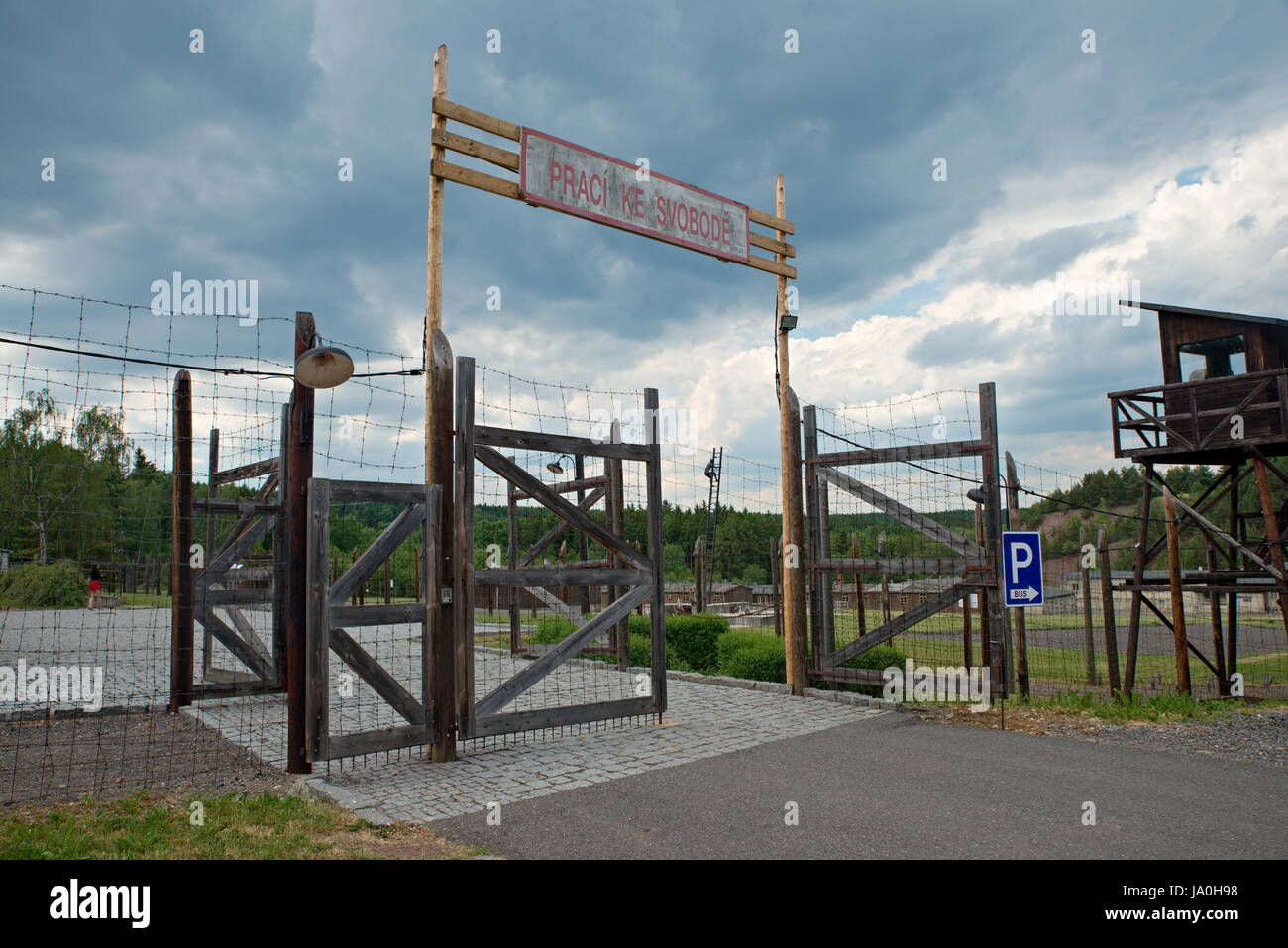 Concentration camp Vojna is a outdoor musem near Pribram, Czech