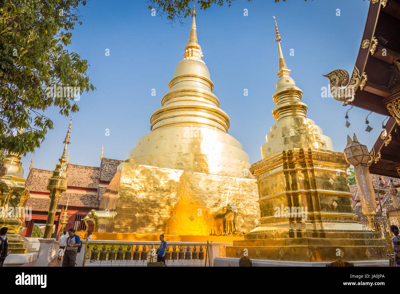 CHIANG MAI , THAILAND - MARCH 5, 2017 : Wat Phra Singh Woramahaviharn temple is located in the old city centre of Chiang Mai, Thailand on March 5 2017 Stock Photo