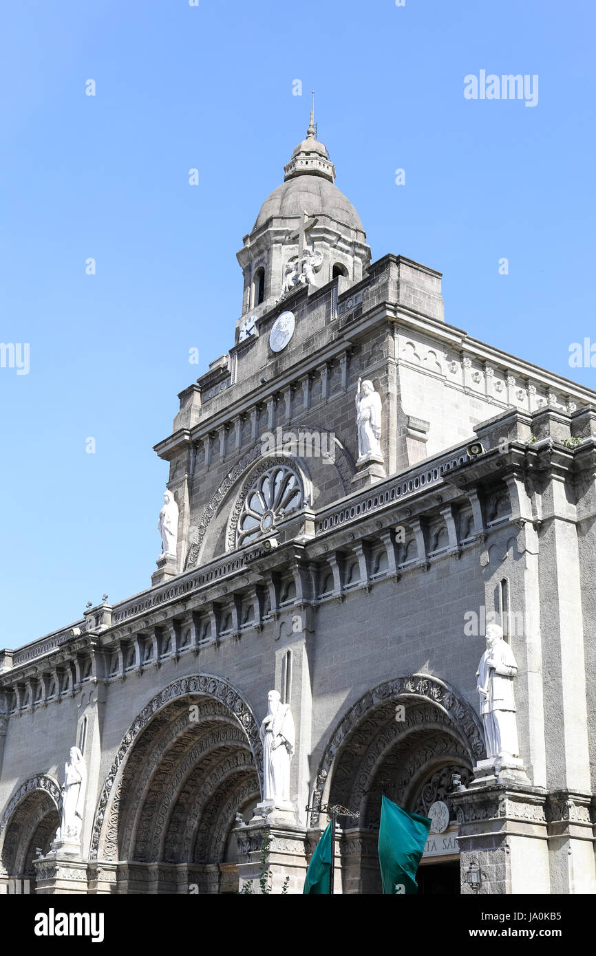 Manila Cathedral in Intramuros, Philippines - Famous Landmark Stock Photo