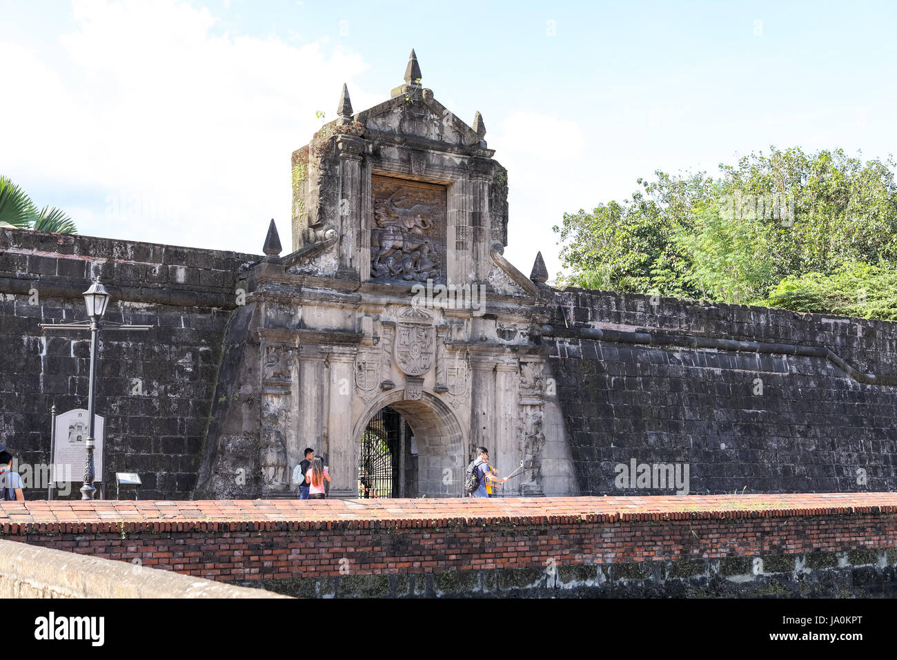 OCT 29, 2016 Gate of Fort Santiago in Intramuros district of Metro Manila, Philippines - Landmark Stock Photo