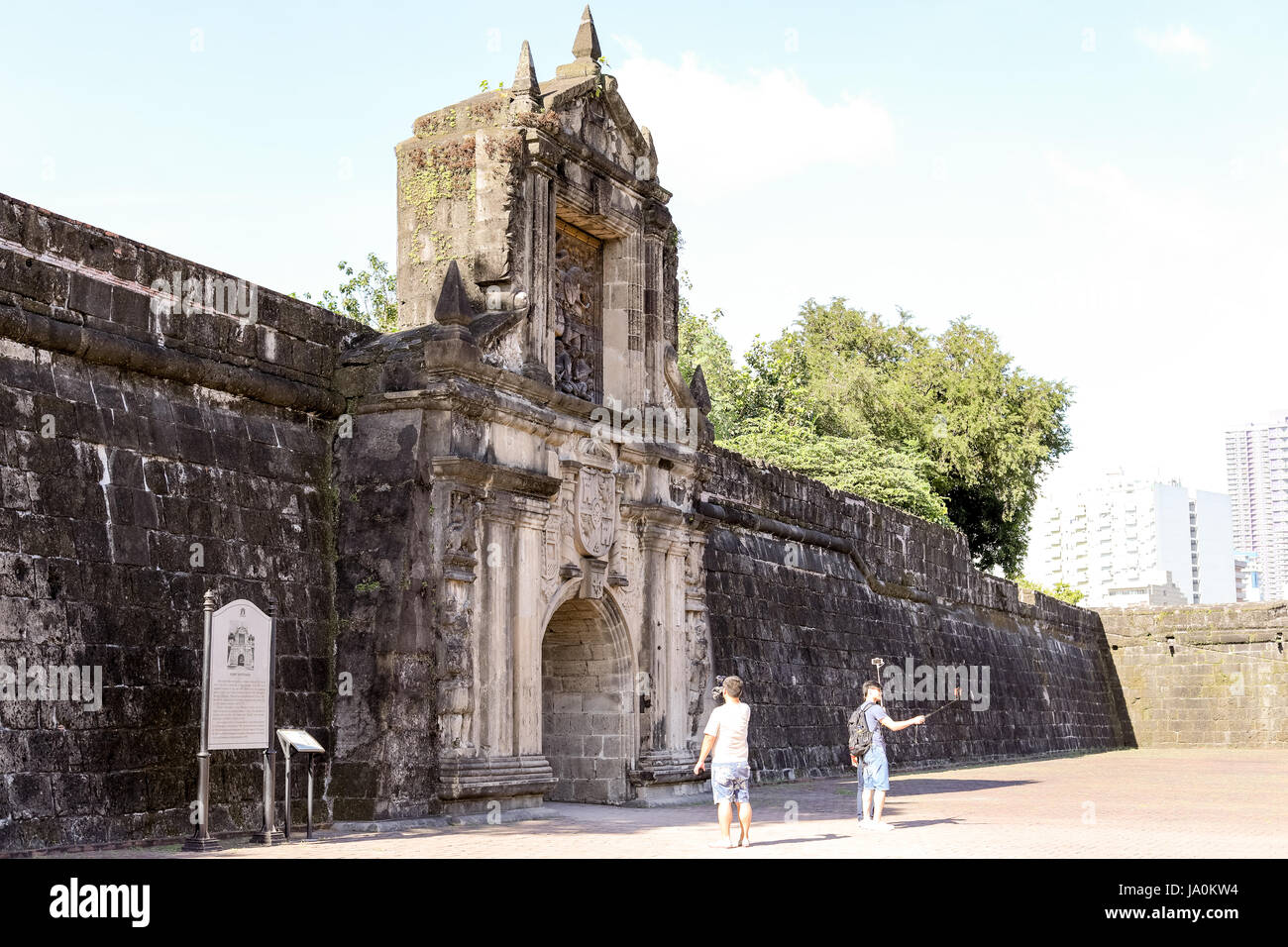OCT 29, 2016 Gate of Fort Santiago in Intramuros district of Metro Manila, Philippines - Landmark Stock Photo