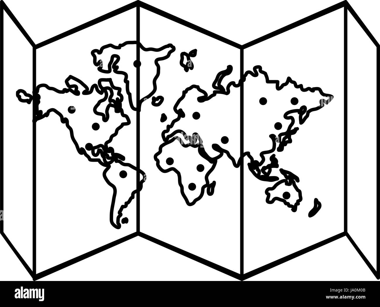 paper world map icon image Stock Vector Image & Art - Alamy