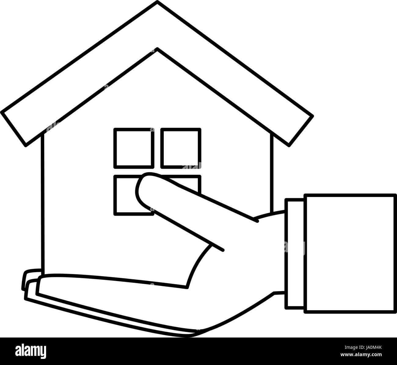 hand holding house or home icon image Stock Vector Image & Art - Alamy