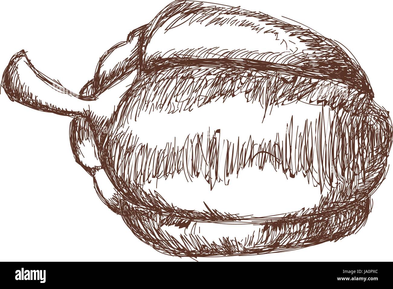 pepper hand drawn vegetable engraved Stock Vector Image & Art - Alamy