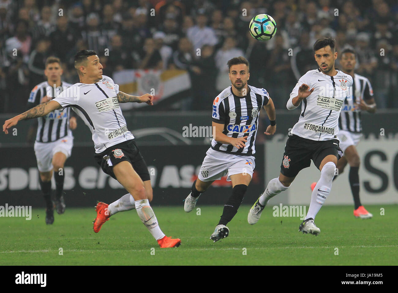 Sao Paulo Sp 03 06 17 Corinthians X Santos Guilherme Arana During The Match Between Corinthians Vs Santos Held At The Corinthians Arena East Zone Of Sao Paulo The Match Is Valid Sao Paulo Sp 03 06 17 Corinthians X Santos Guilherme Arana During The Match Between Corinthians Vs Santos Held At The Corinthians Arena East Zone Of Sao Paulo The Match Is Valid