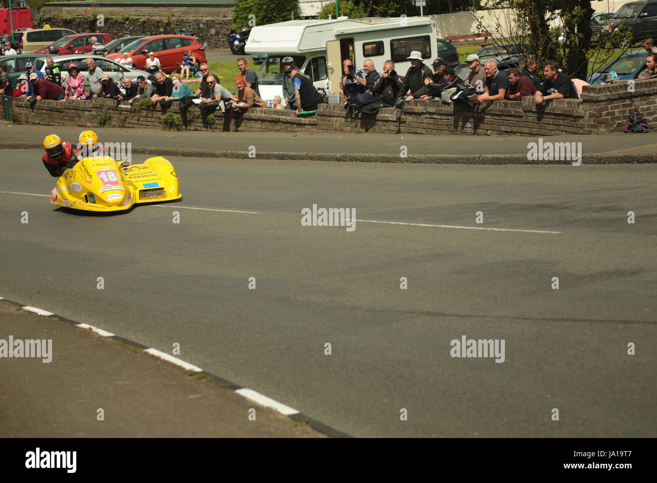 Isle of Man TT Races, Sidecar Qualifying Practice Race, Saturday 3 June ...