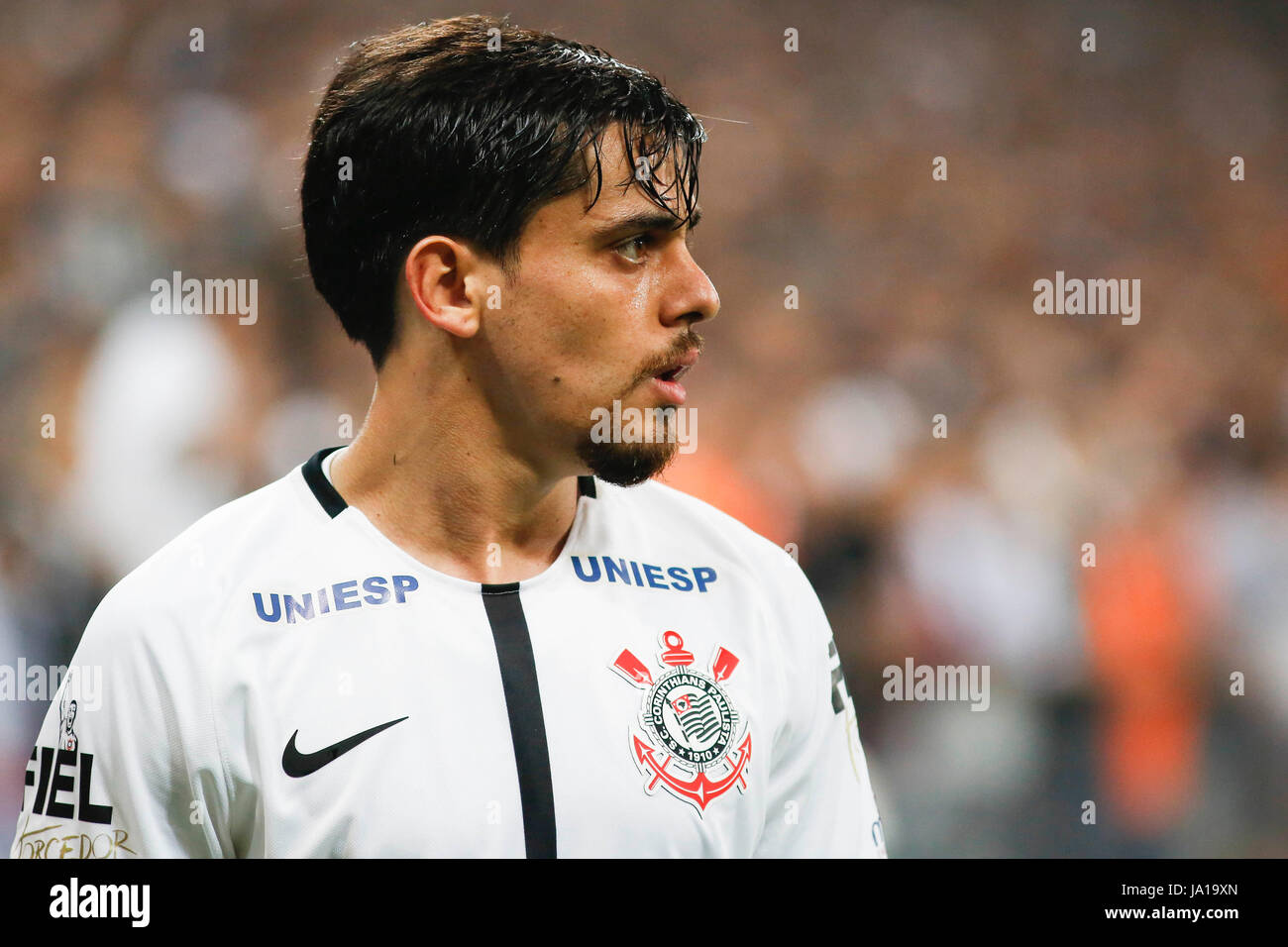 Sao Paulo Sp 03 06 17 Corinthians X Santos Fagner During The Match Between Corinthians And Santos Held At The Corinthians Arena East Zone Of Sao Paulo The Match Is Valid For Sao Paulo Sp 03 06 17 Corinthians X Santos Fagner During The Match Between Corinthians And Santos Held At The Corinthians Arena East Zone Of Sao Paulo The Match Is Valid For