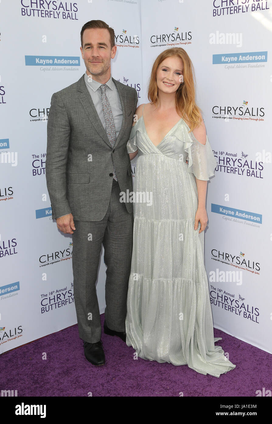 BRENTWOOD, CA June 03 James Van Der Beek, Kimberly Brook, at 16th