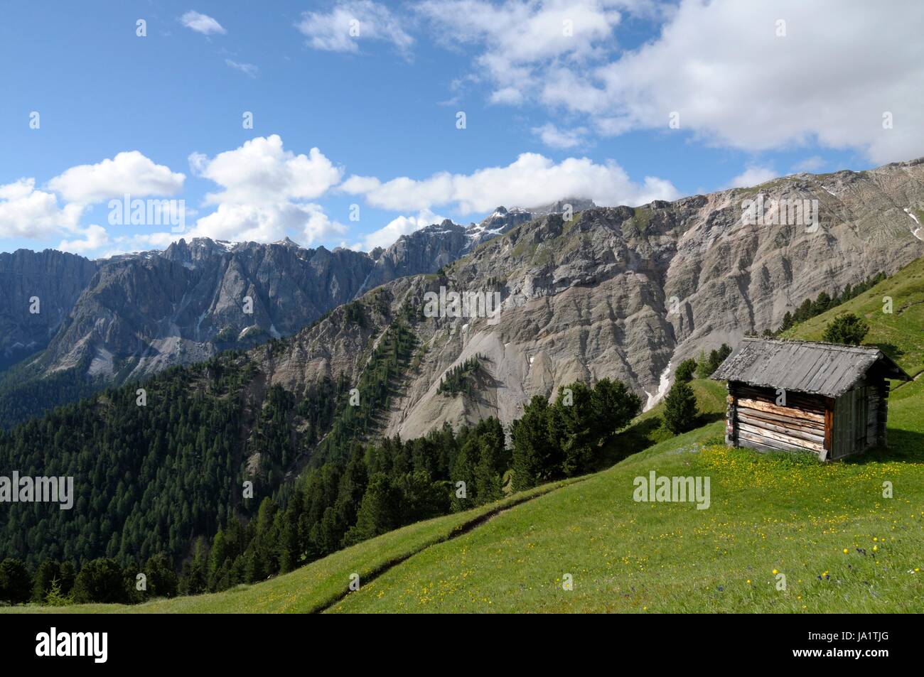 dolomites, alp, mountains, dolomites, alp, south tyrol, italy, almhtte, amhtte, Stock Photo