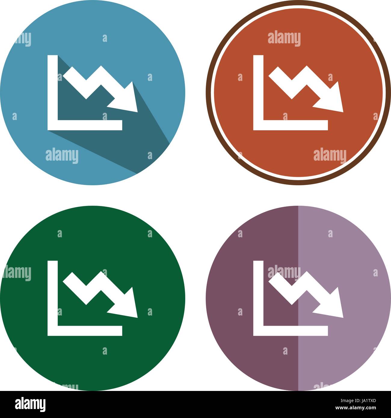 icons flat chart for Web, Mobile and business Stock Vector Image & Art ...