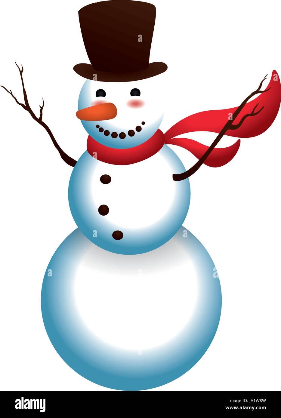 Snowman cartoon isolated Stock Vector Image & Art - Alamy