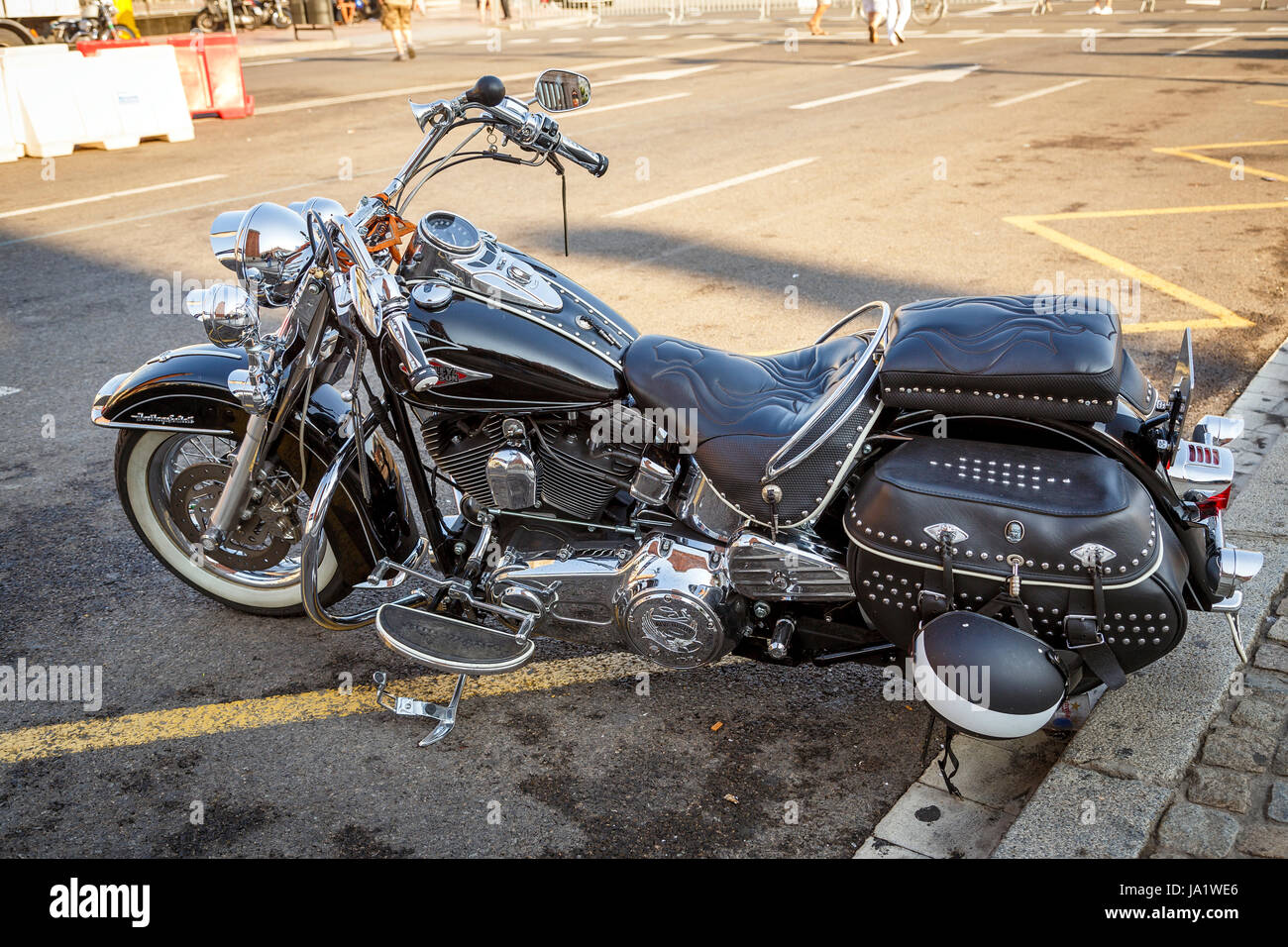 Black harley davidson riders hires stock photography and images Alamy