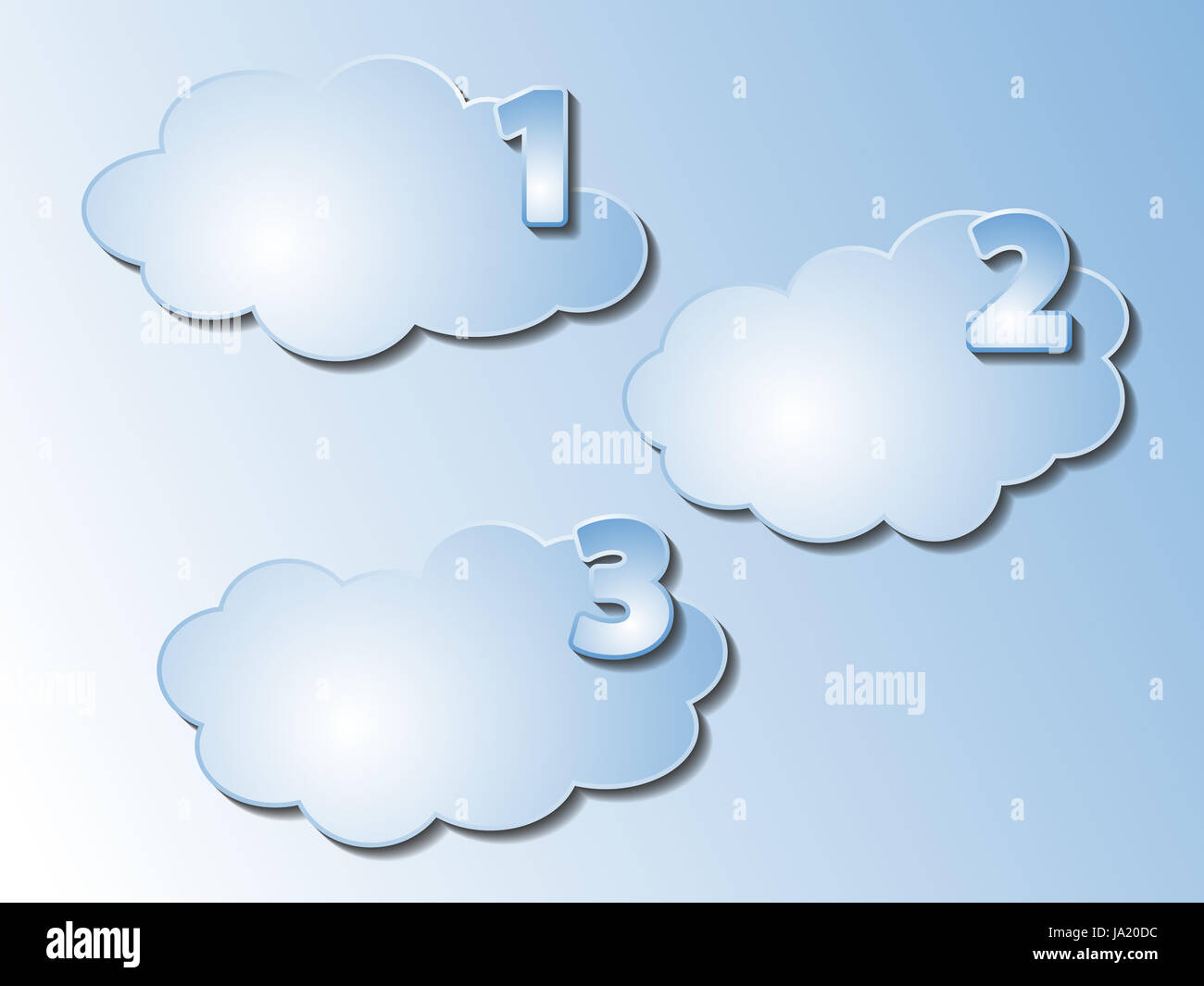 count, list, numbered, workflow, numbers, clouds, sign, signal, illustration, Stock Photo