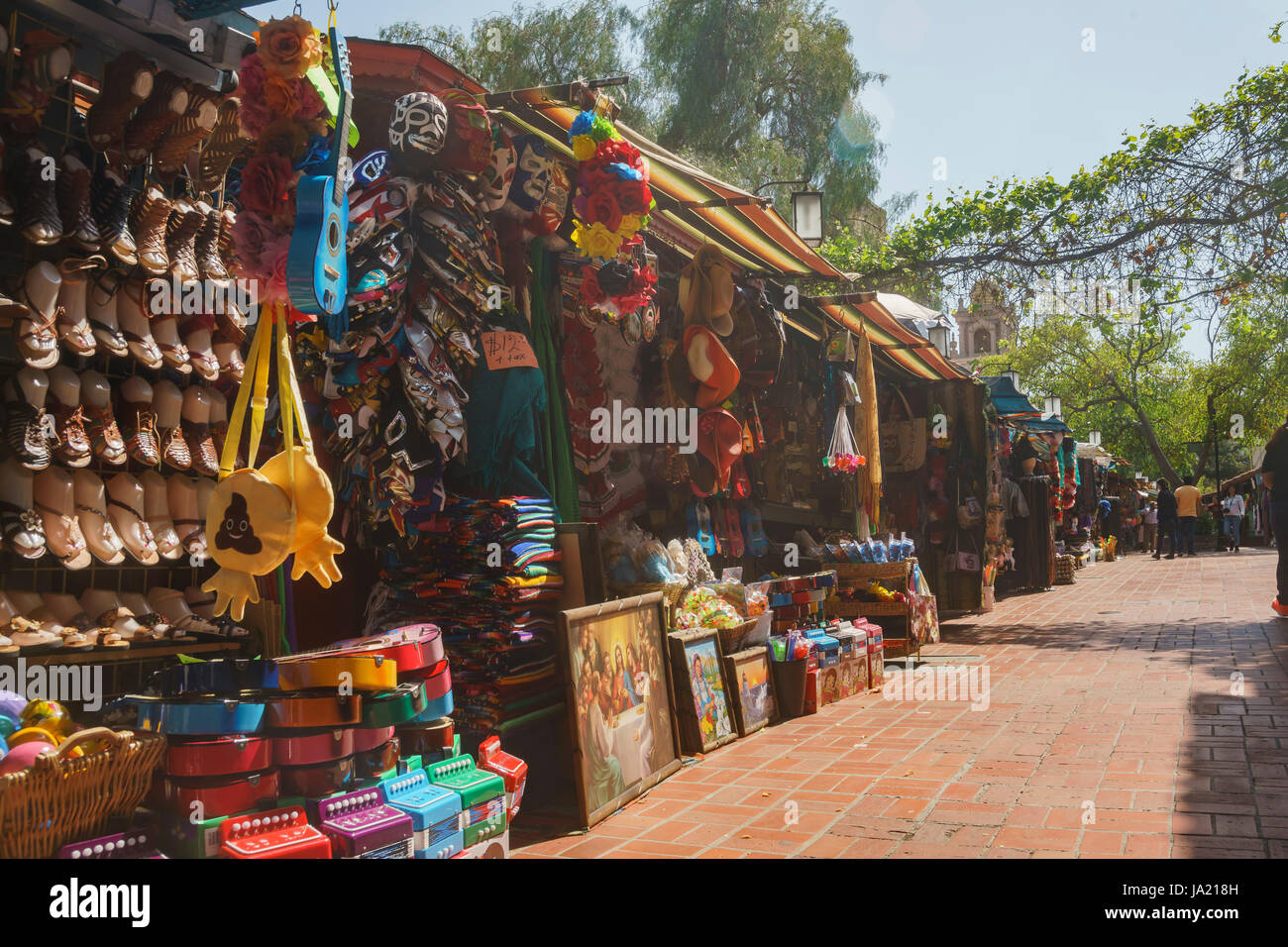 Los Angeles, APR 11: The famous Olvera Street on APR 11, 2017 at Los Angeles Stock Photo