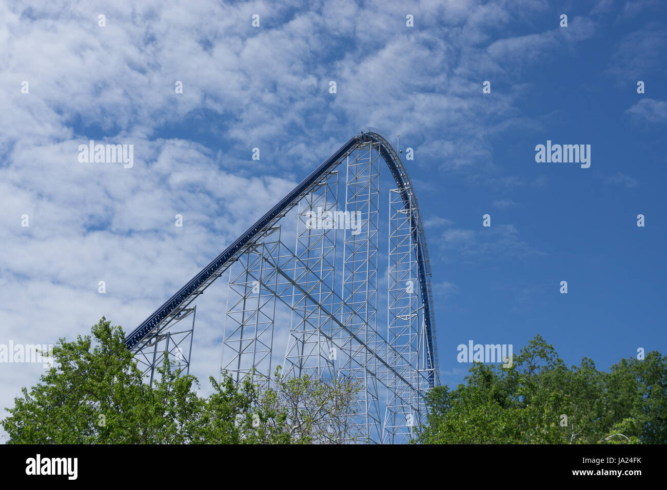 Large Roller Coaster Hill Stock Photo