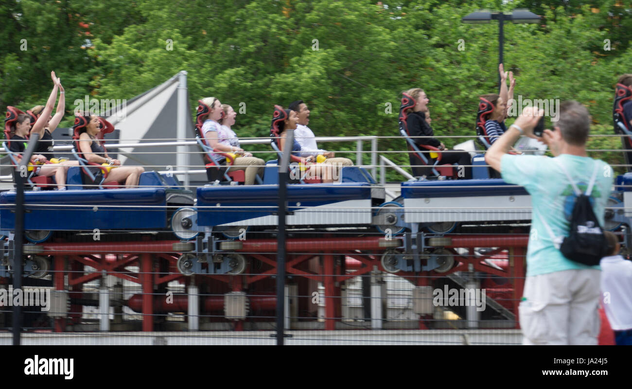 Top Thrill Dragster at Cedar Point Stock Photo