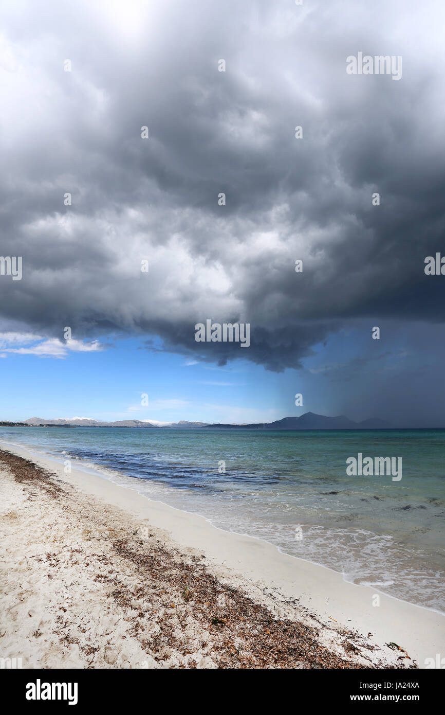 beach, seaside, the beach, seashore, mallorca, spain, water, mediterranean, Stock Photo
