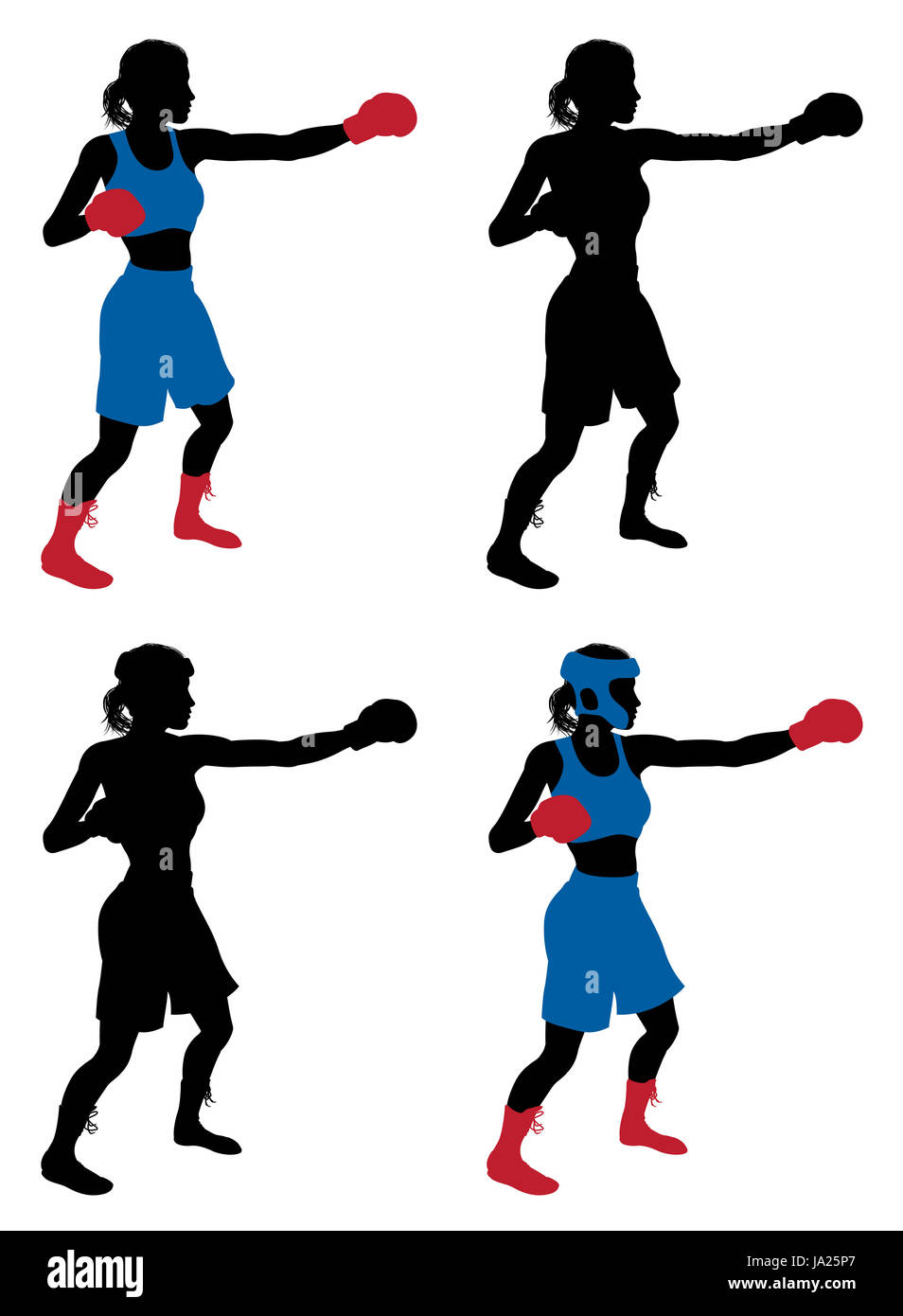 Silhouette people working out vector hi-res stock photography and ...