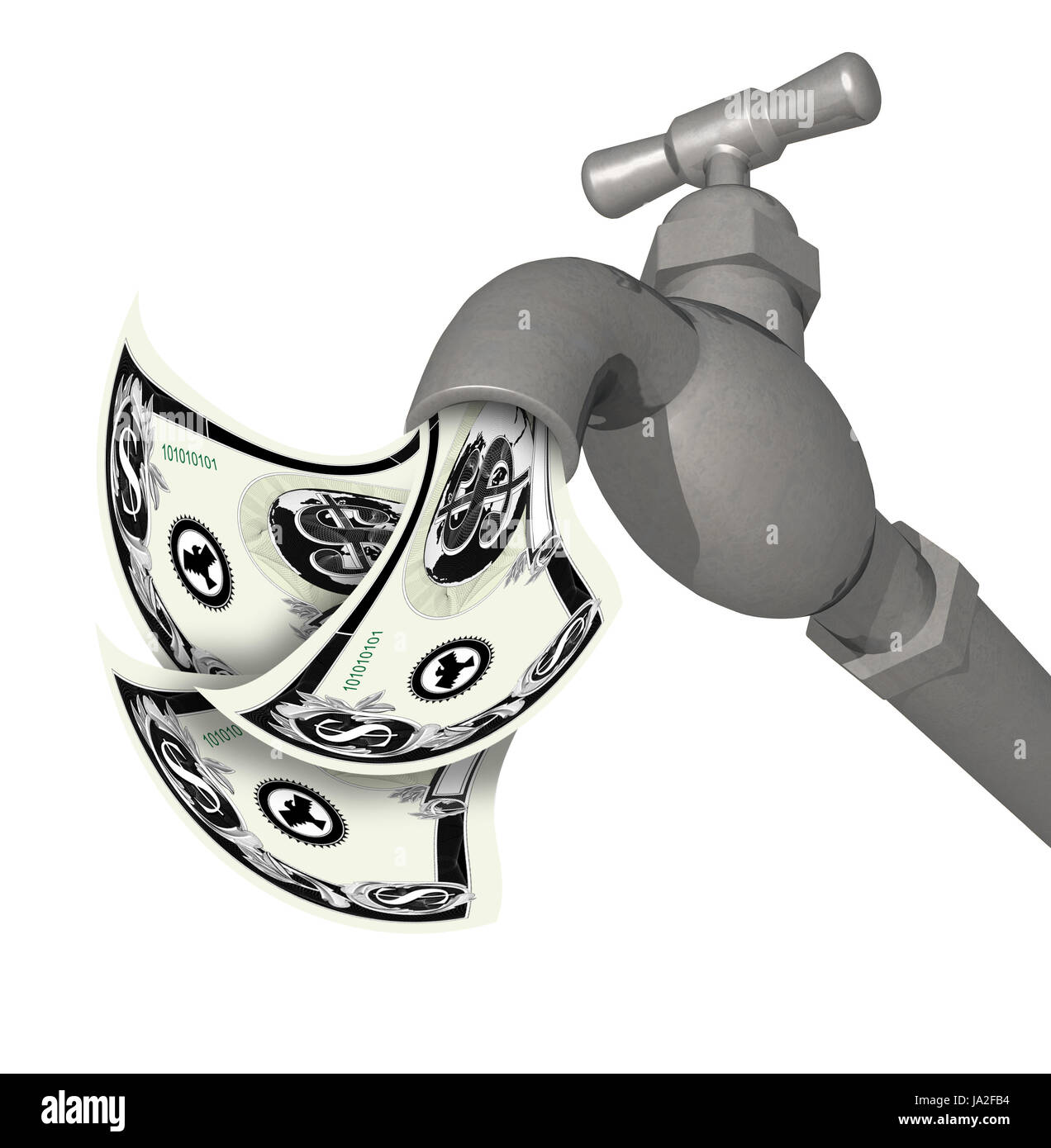 dollar, dollars, isolated, notes, tap, faucet, bill, money, water ...
