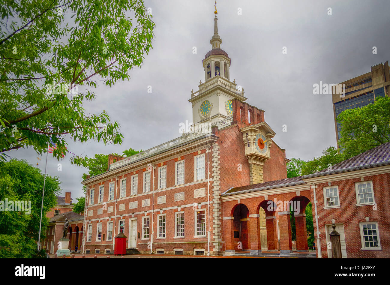 hall, usa, hall, tower, historical, city, town, park, american, wood, Stock Photo