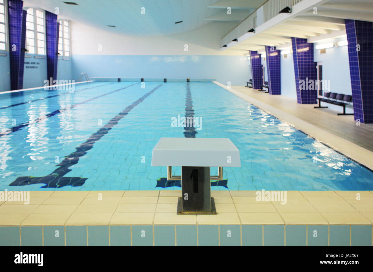 Indoor Swimming Pool With Diving Board Hi-res Stock Photography And ...