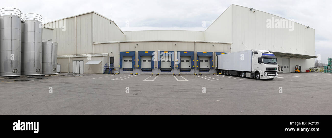 logistics, warehouse, freight, distribution, loading ramp, truck, lorry