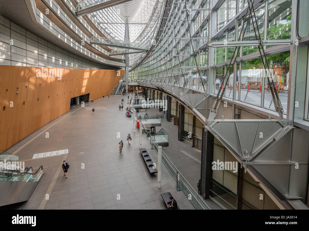 Interior of the Tokyo International Forum, Tokyo, Japan Stock Photo