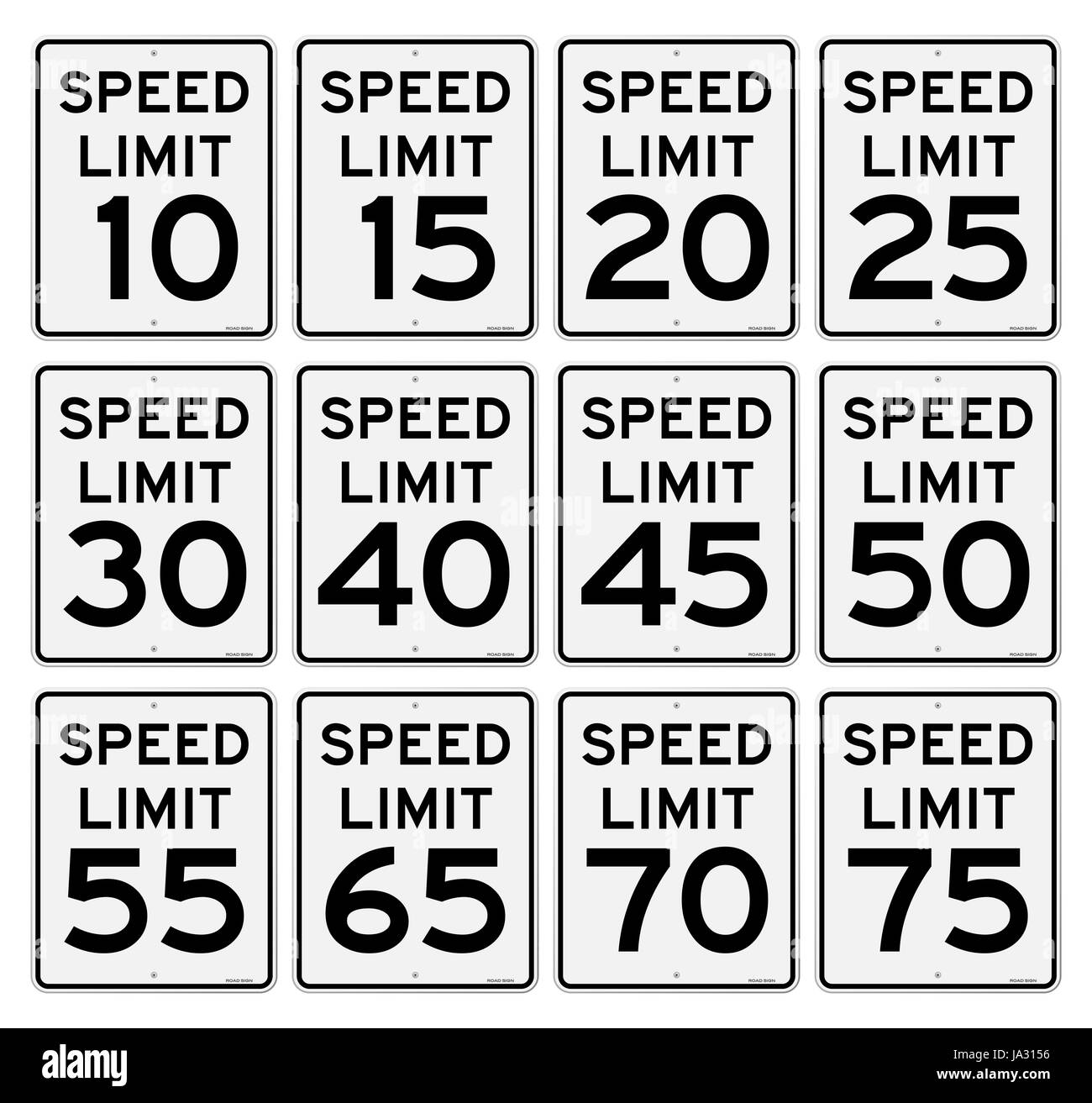 15 mph speed limit sign Black and White Stock Photos & Images Alamy