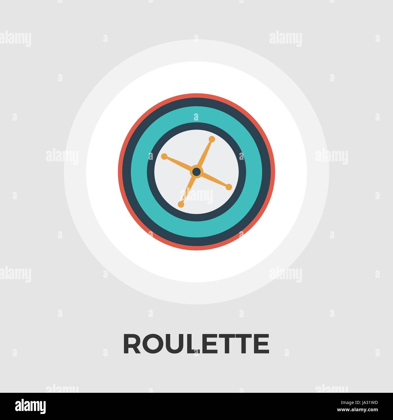Roulette icon vector. Flat icon isolated on the white background ...