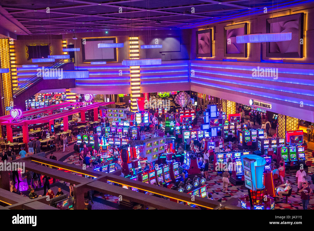 The interior of Planet Hollywood hotel and Casino in Las Vegas Stock Photo  - Alamy