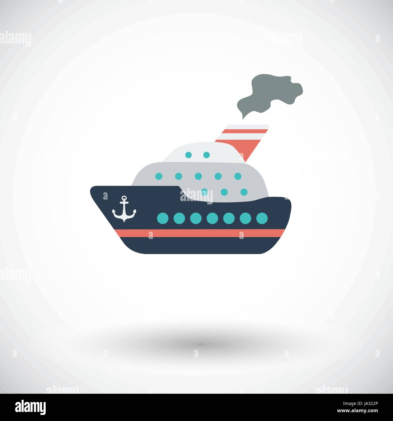 Ship. Single flat icon on white background. Vector illustration Stock ...