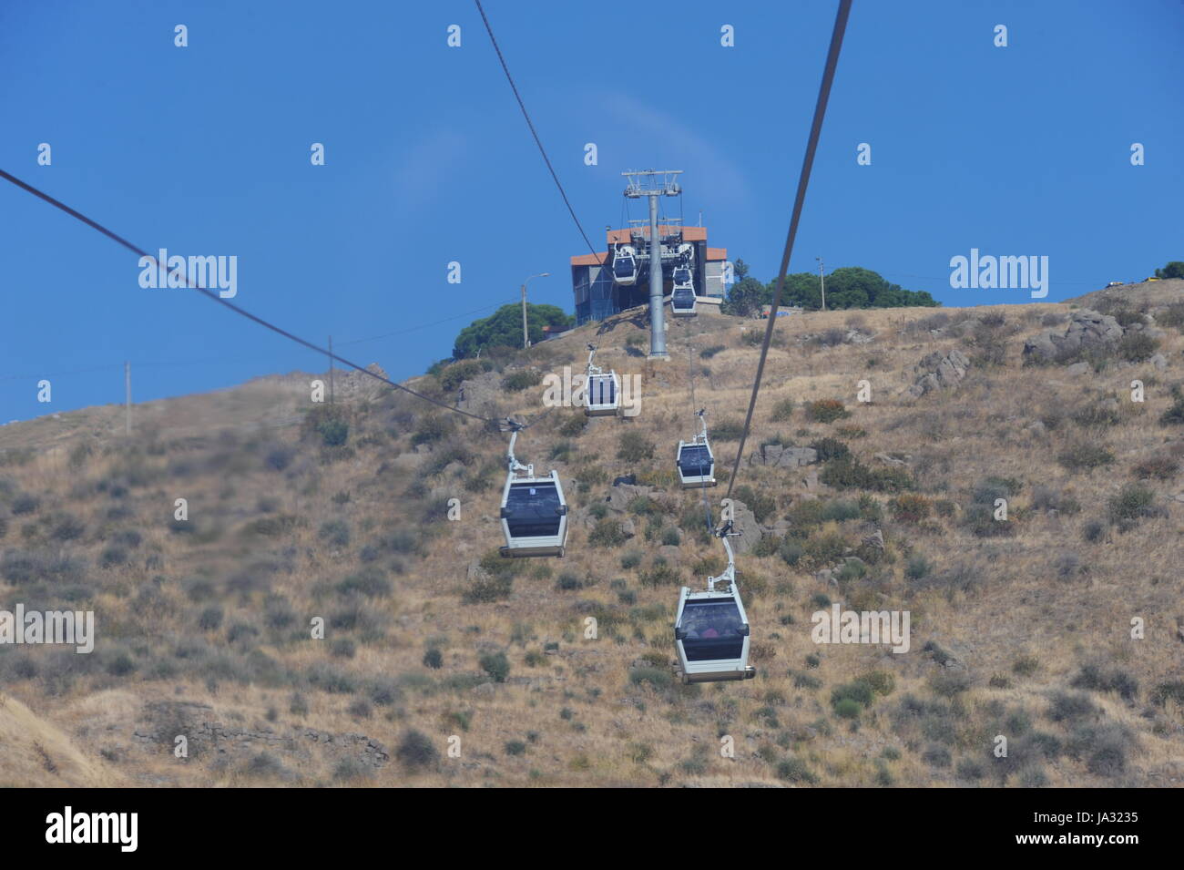 temple, pillar, turkey, cousin, pergamum, cablecar, historical, temple, act, Stock Photo