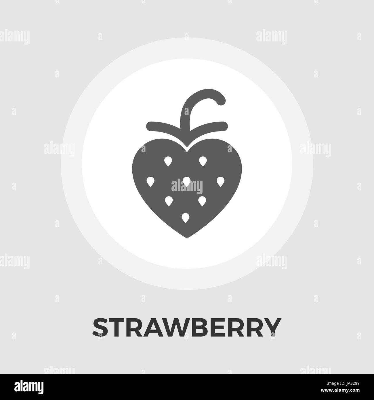 Strawberry icon vector. Flat icon isolated on the white background ...