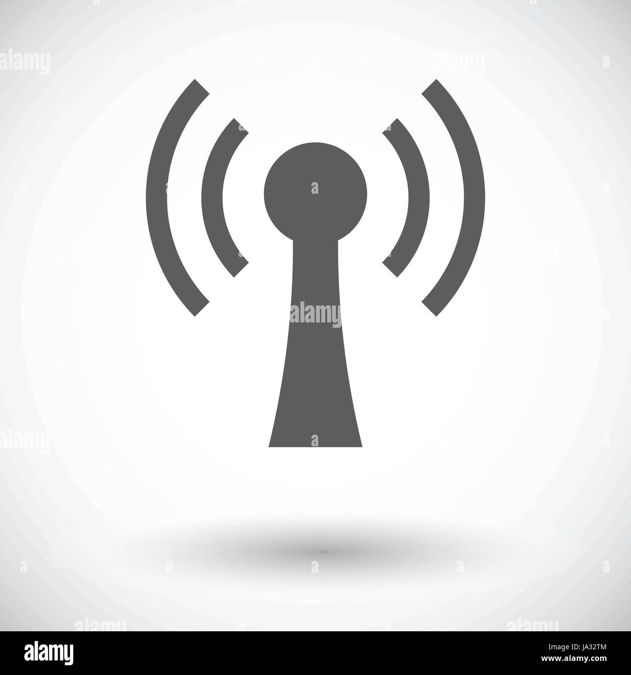 Wireless. Single flat icon on white background. Vector illustration ...