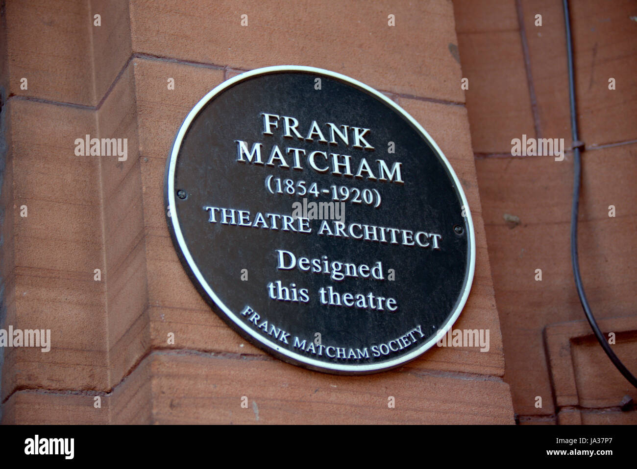 King's Theatre Glasgow architect Frank Matcham plaque Stock Photo