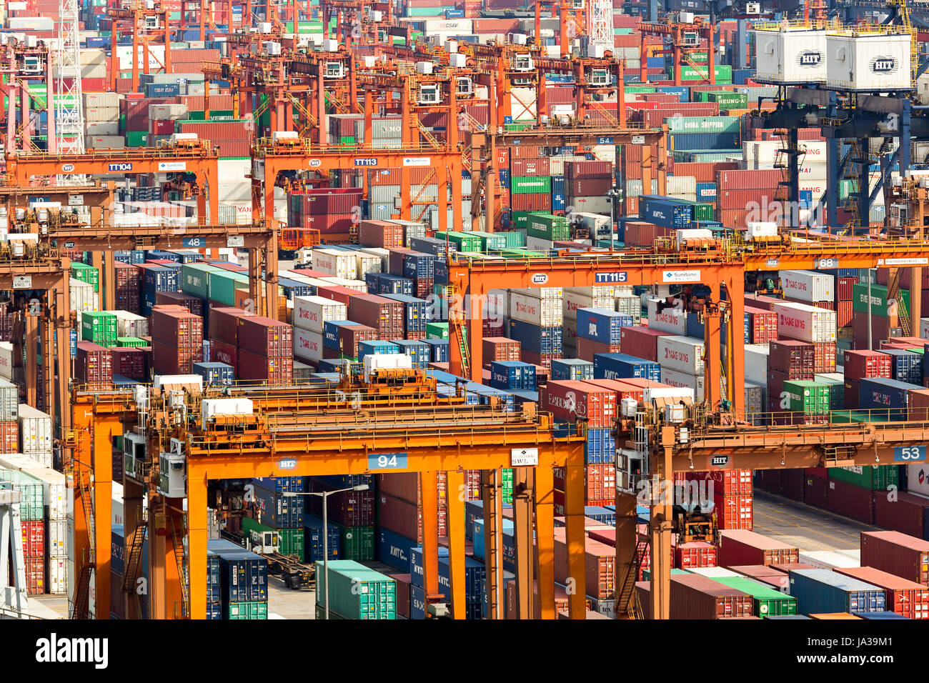 Container Lot Lot's of cargo freight containers in the Hong Kong Stock Photo - Alamy