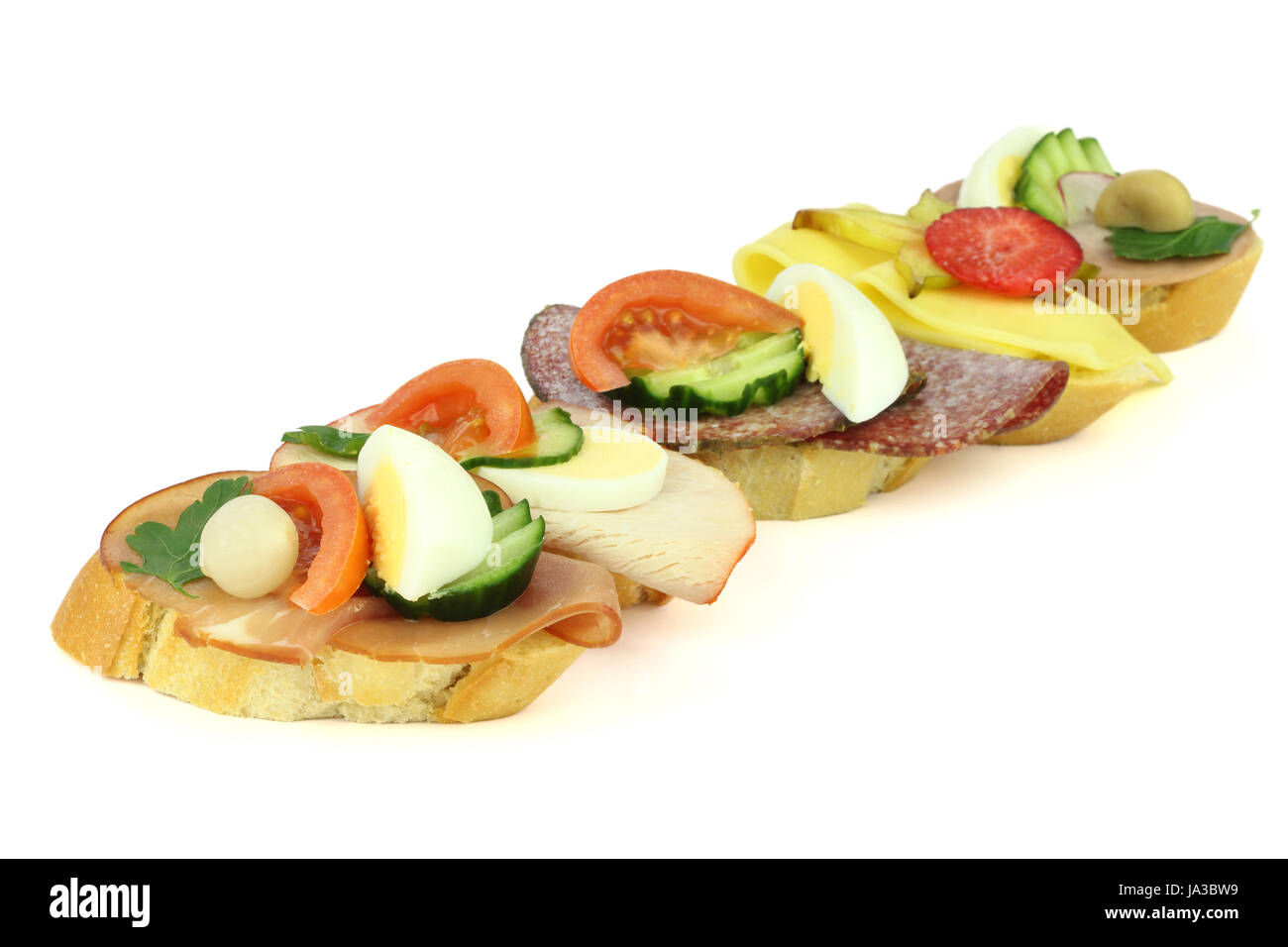 baguette, buffet, verge, bread, finger, closeup, party, celebration, cucumber, Stock Photo