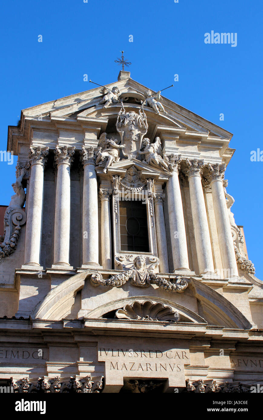 church, baroque, Rome, roma, italy, church, baroque, Rome, roma, pillar ...