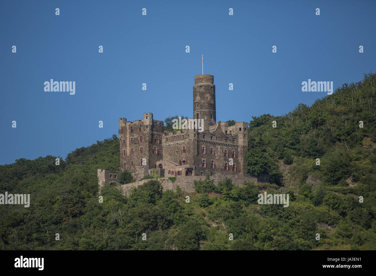 rhine, ruin, locksmith, vouch for, chateau, castle, castles, historical, rhine, Stock Photo