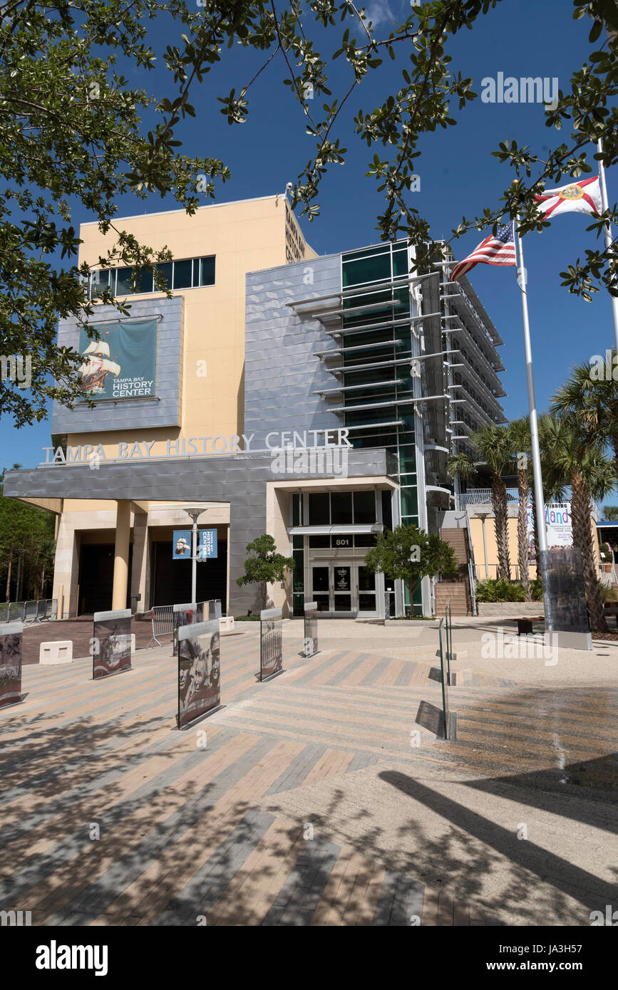 Exterior view of the Tampa Bay History Center downtown Tampa Florida