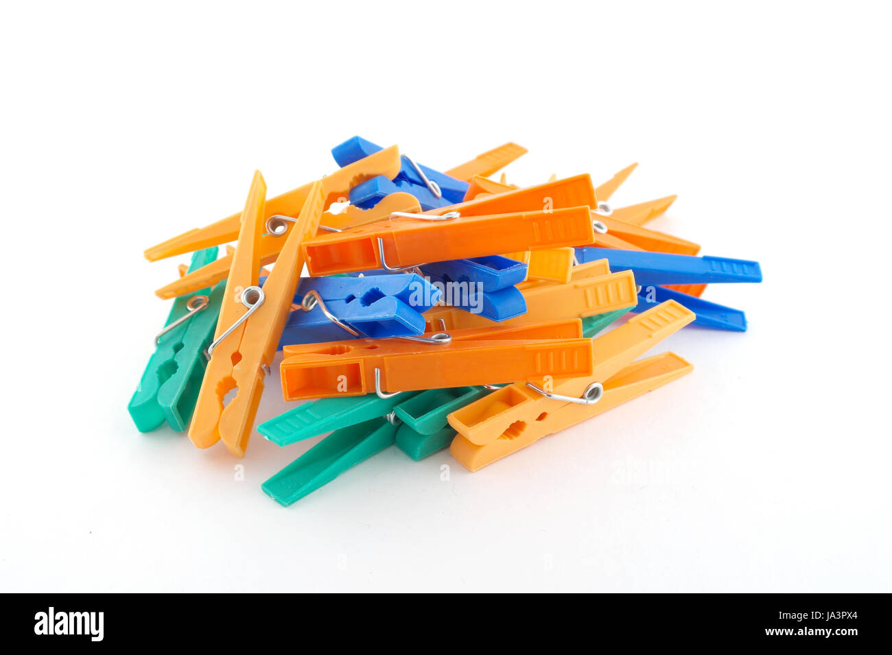 objects, plastic, synthetic material, peg, blue, objects, isolated, colour, Stock Photo