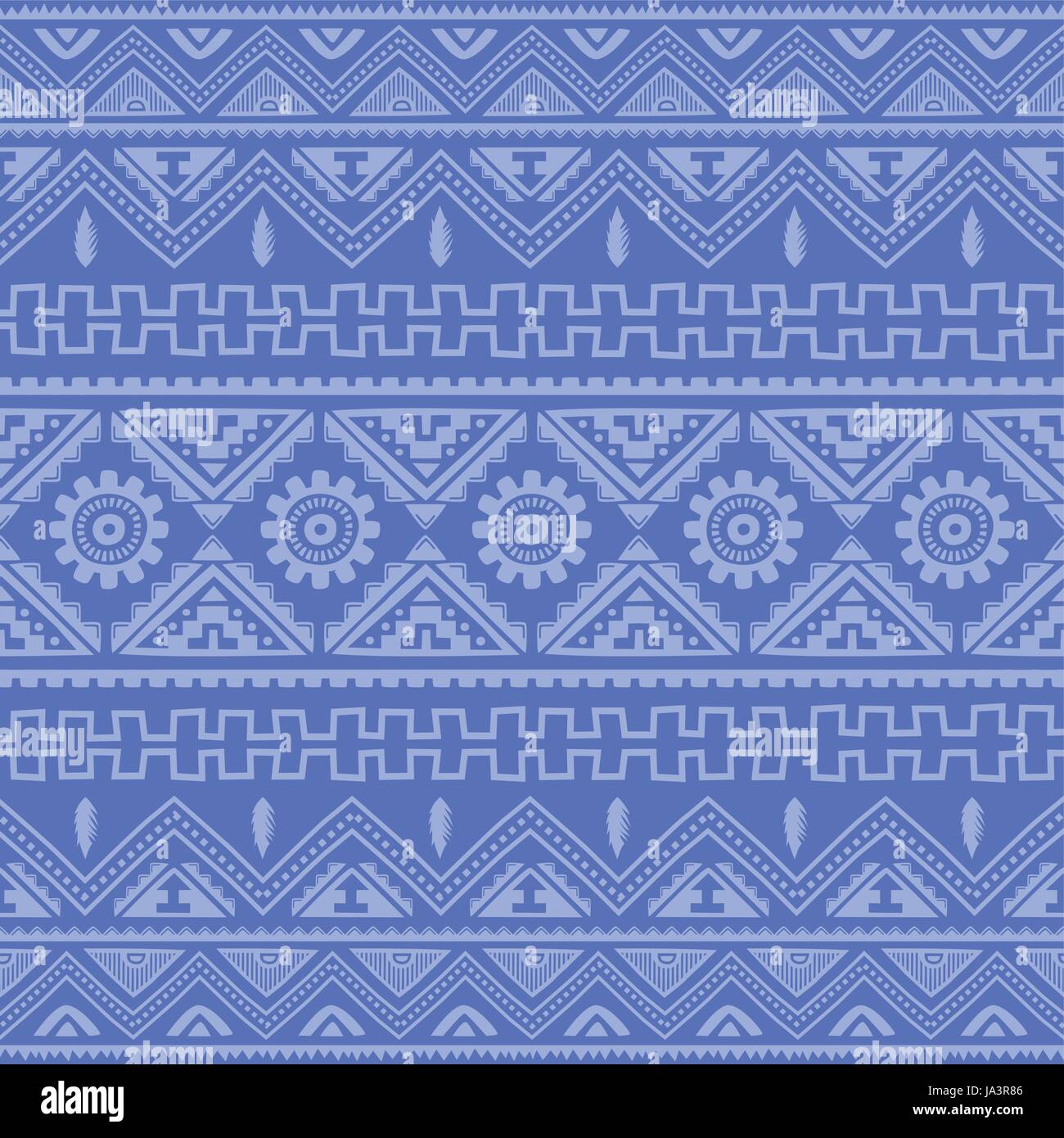 soft blue native american ethnic pattern theme vector art Stock Vector ...