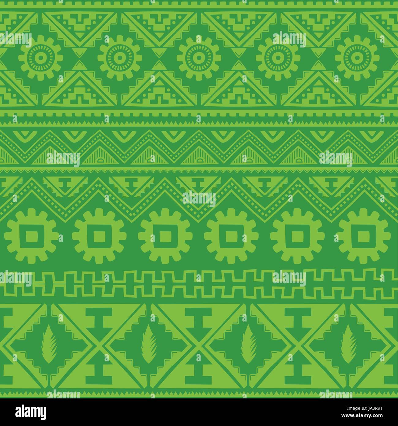 green native american ethnic pattern theme vector art Stock Vector