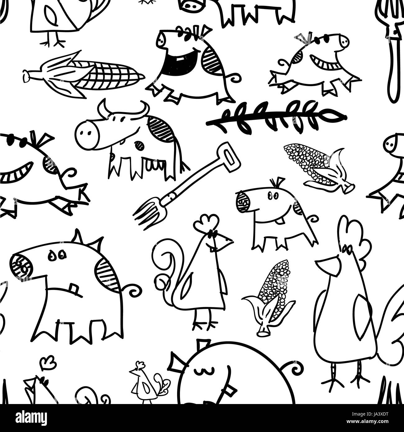 animal, animals, black, swarthy, jetblack, deep black, ornament, illustration, Stock Photo