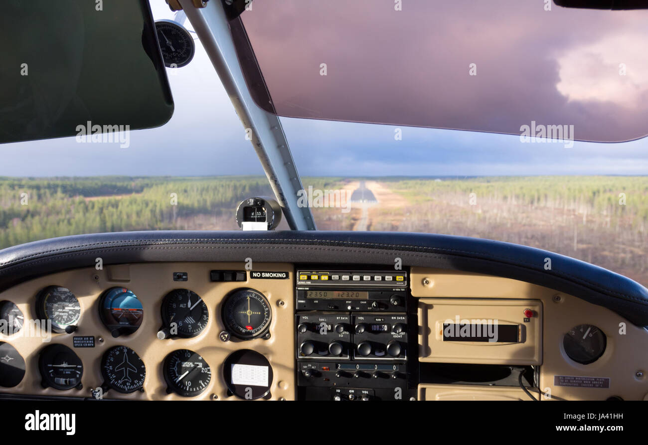 Cockpit small airplane window view hi-res stock photography and images ...