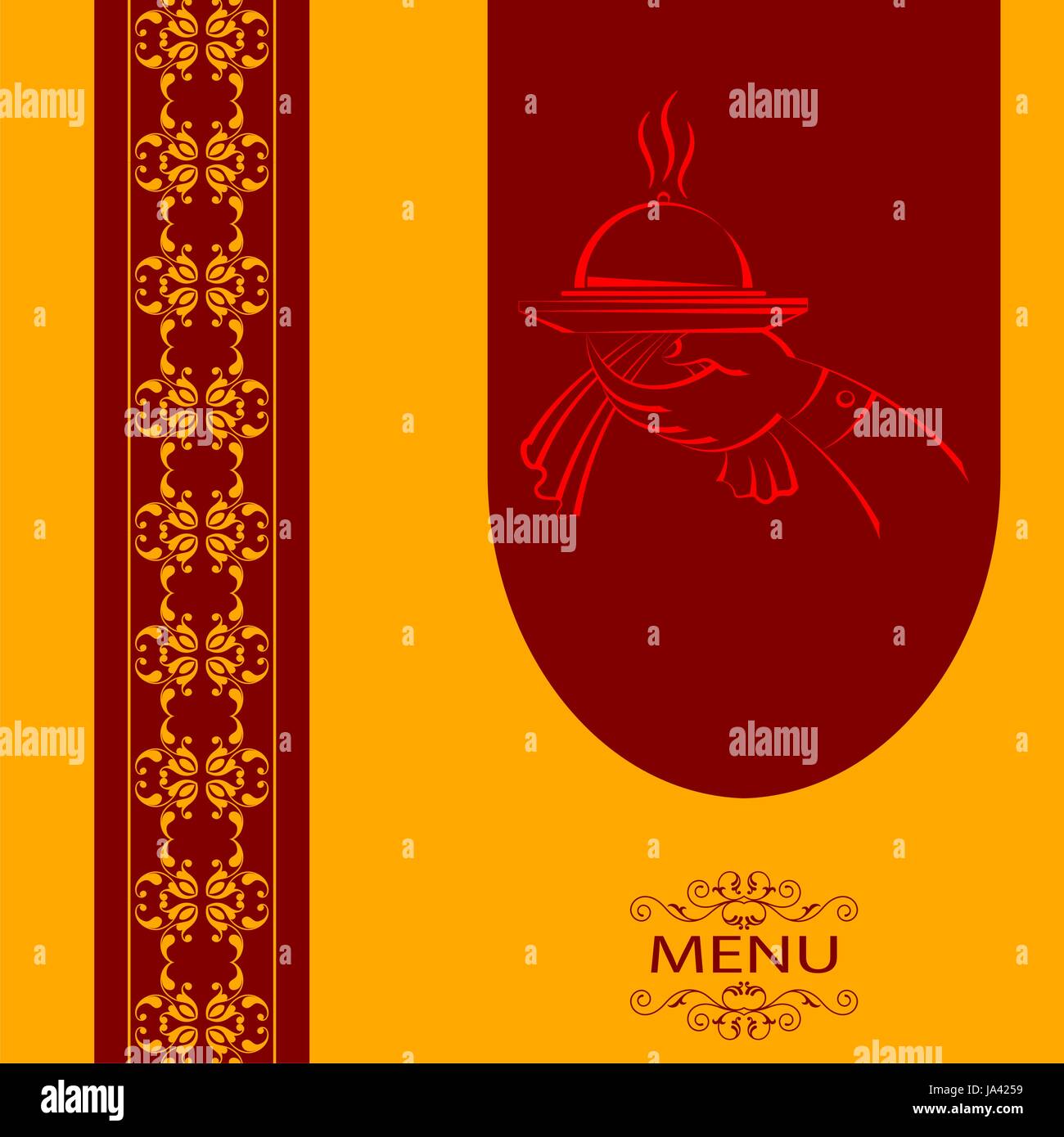 Menu Card Design Template Stock Vector Image & Art - Alamy