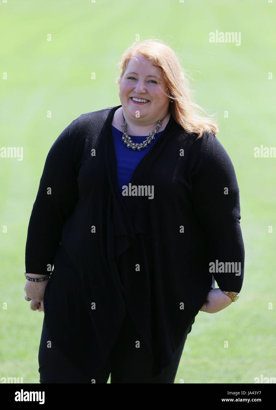 Alliance party leader and candidate for East Belfast Naomi Long at the party's manifesto launch in Belfast. Stock Photo