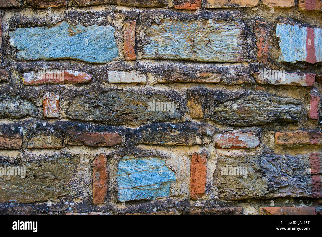 Photo of an old brick wall close up shot Stock Photo - Alamy
