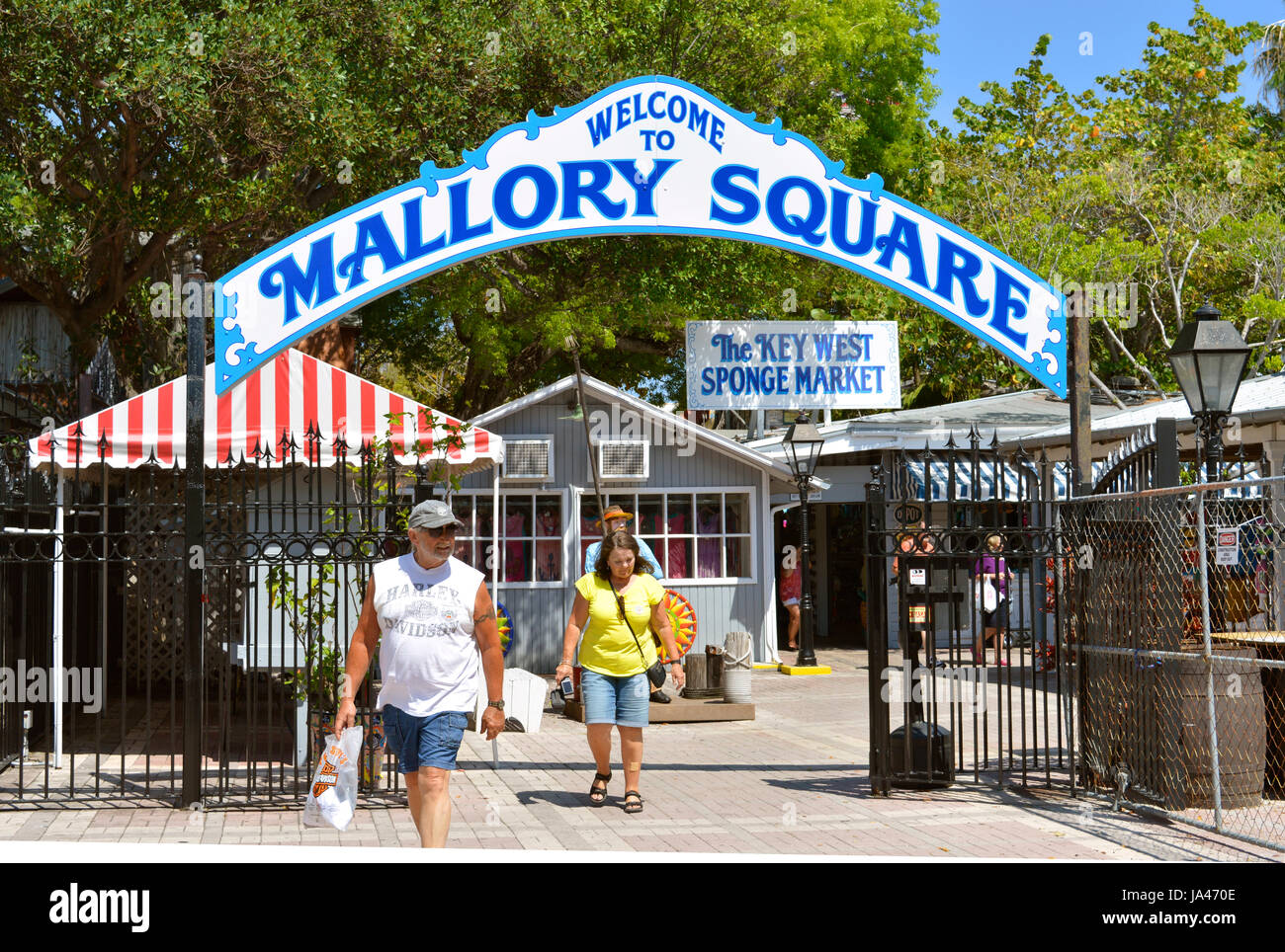 Mallory Square historic Old Town the location of the 'Sunset Celebration', which is considered one o Stock Photo
