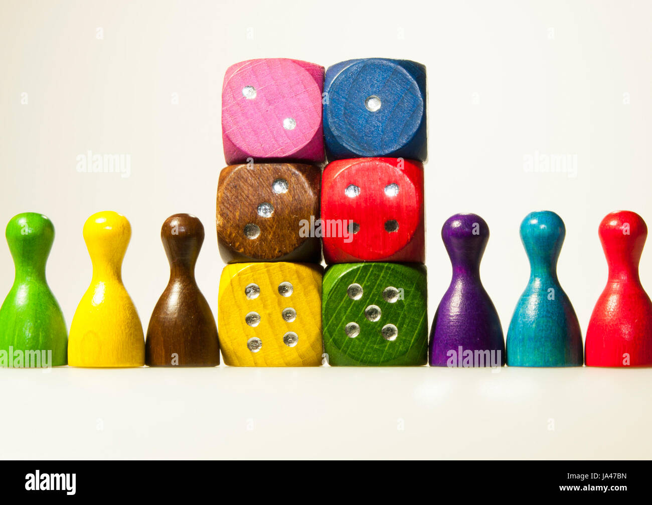 Ludo board game figurines. 3D Stock Photo - Alamy